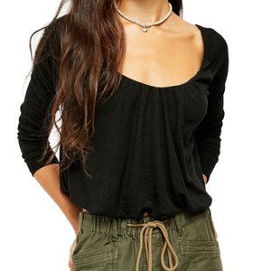 NWT FP Bondi Long Sleeve Blouson Thermal Top